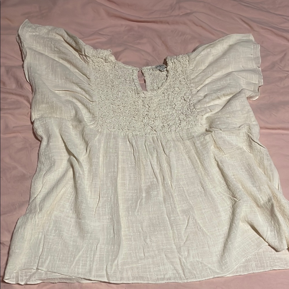 Elegant Cream Women's Top